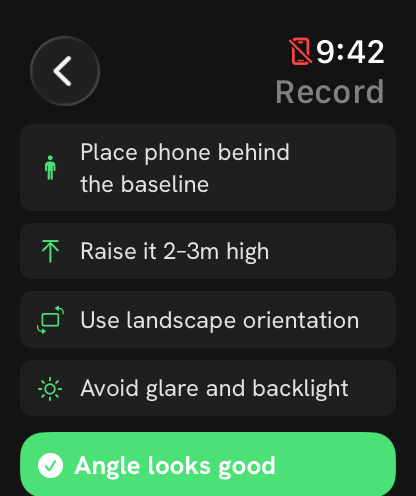 Apple Watch guiding the courtside camera setup